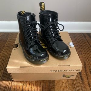 NEW Dr. Martens | Toddler girl black patent boots size 11